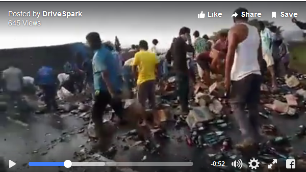 VIDEO: यहां देखिए क्या हुआ जब BEER से से भरी ट्रक हो गई क्रश
