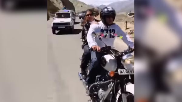 जैकलीन के संग रॉयल एनफील्ड पर निकली सलमान की सवारी - देखें वीडियो