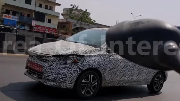 टाटा टिगोर के फेसलिफ्ट मॉडल को टेस्टिंग के दौरान देखा गया, तस्वीरें आयी सामने