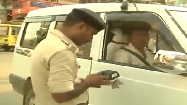 पटना में पुलिस वालों का कटा चलान, नए मोटर व्हीकल एक्ट के तहत हुई कारवाई