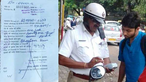 राजस्थान में यातायात चालान का बना नया रिकॉर्ड, ओवरलोडिंग के लिए ट्रक पर लगा 1.41 लाख रुपयें का चालान