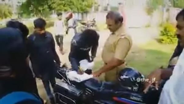 पुलिस वाले ने बाइकरों के समूह से मांगी रिश्वत, कहा 100 रुपयें कोई बड़ी चीज नहीं