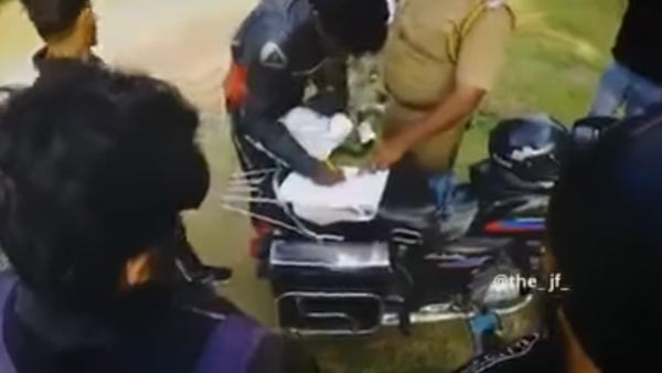पुलिस वाले ने बाइकरों के समूह से मांगी रिश्वत, कहा 100 रुपयें कोई बड़ी चीज नहीं