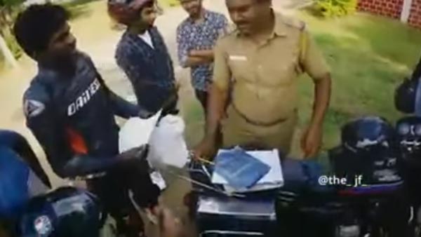 पुलिस वाले ने बाइकरों के समूह से मांगी रिश्वत, कहा 100 रुपयें कोई बड़ी चीज नहीं