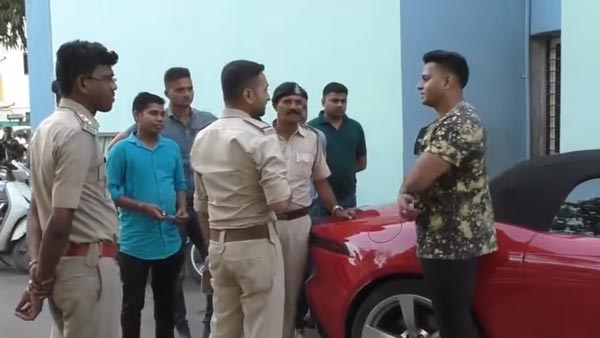 2.5 करोड़ की जगुआर को पुलिस ने किया जब्त, बिना नंबर प्लेट के चल रही थी कार