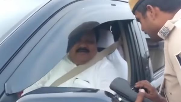 विधायक चल रहे थे काले शीशे वाली गाड़ी पर, ट्रैफिक पुलिस ने कर दिया चालान