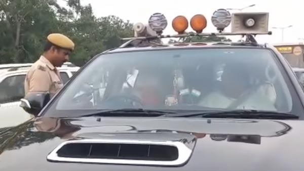 विधायक चल रहे थे काले शीशे वाली गाड़ी पर, ट्रैफिक पुलिस ने कर दिया चालान