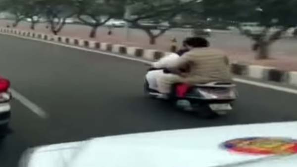 बिना हेलमेट पहने पार्टी कार्यकर्ता संग प्रियंका गांधी कर रहीं थी सफर, कटा 6100 रुपये का चालान