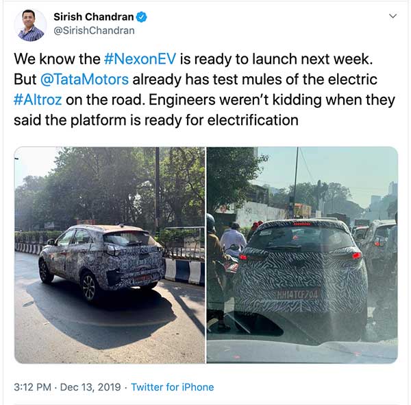 टाटा अल्ट्रोज इलेक्ट्रिक टेस्टिंग के दौरान दिखी, जानिए क्या मिलेंगे फीचर्स