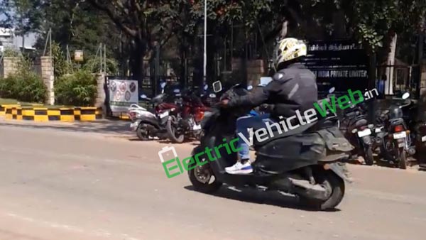 टीवीएस इलेक्ट्रिक स्कूटर (टीवीएस क्रियान) डिजाइन फीचर्स स्पाई तस्वीरें