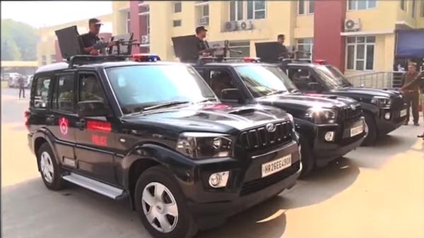 गुरुग्राम पुलिस को मिली नई आधुनिक गाड़ियां, अब महिंद्रा स्कॉर्पियो से होगी शहर की पेट्रोलिंग