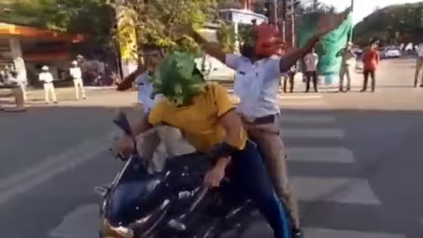 कोरोना का कहरः लॉकडाउन का पालन न करने वालों के लिए बैंगलुरू पुलिस बनी कोरोना वायरस, देखें वीडियो