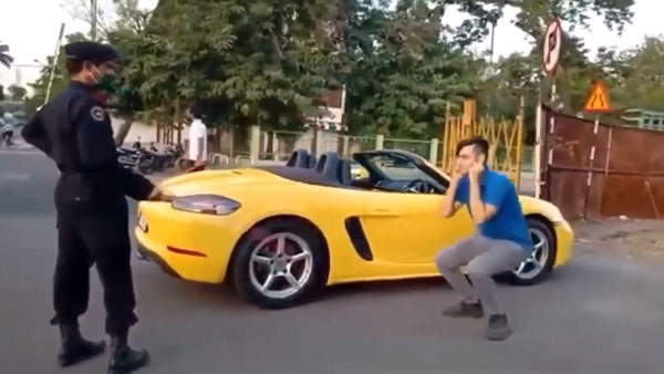 लाॅकडाउन में स्पोर्ट्स कार से घूम रहे इस लड़के की पुलिस ने लगाई क्लास, फिर हुआ ये..