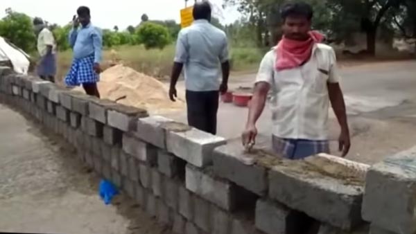 तमिल नाडु आन्ध्र प्रदेश बॉर्डर दीवार वाहन को रोकने के लिए जानकारी