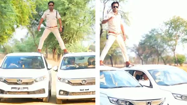 Cop Recreates Singham Movie Stunt In MP: पुलिस वाला कार पर चढ़ कर बन रहा था सिंघम, लगा सिर्फ 5000 रुपये का फाइन