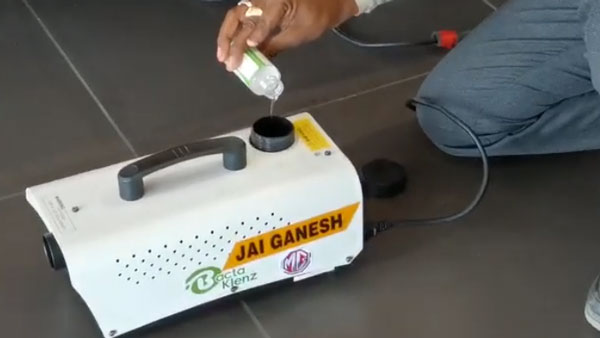 एमजी मोटर 4000 पुलिस वाहन सेनिटाईज कोरोना से लड़ाई जानकारी