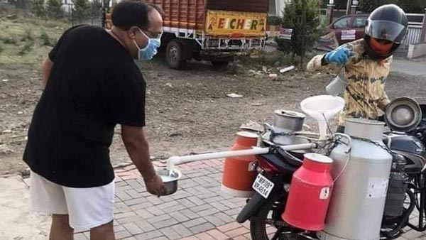 Milkman Bike Modified Maintaining Social Distance: सोशल डिस्टेंसिंग बाइक दूधवाला जानकारी