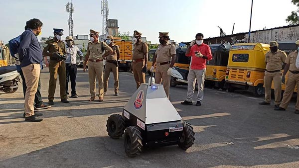 अब चेन्नई पुलिस इन रोबोट की मदद से कोरोना संक्रमित इलाकों में करेगी निगरानी
