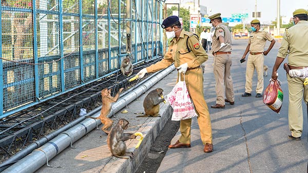 बच्ची का बर्थडे मनाने केक लेकर आई यूपी पुलिस, देखें वायरल वीडियो