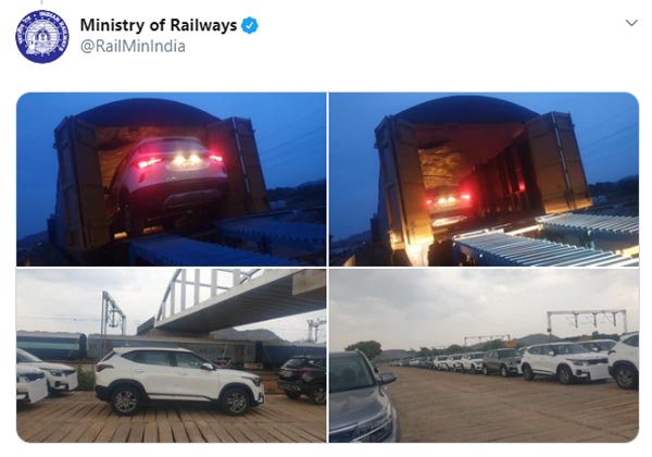 Kia Motors Use Railways For Vehicle Transport: किया रेलवे की मदद से ट्रांस्पोर्ट कर रही है कारें, देखें तस्वीरें