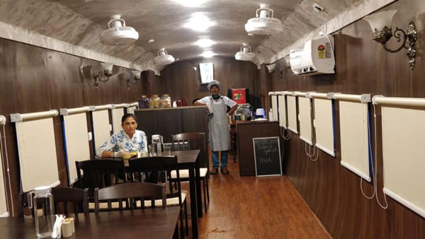 Railway Coach Modified As Restaurant: रेलवे कोच मॉडिफाई रेस्टॉरेंट देखें तस्वीरें
