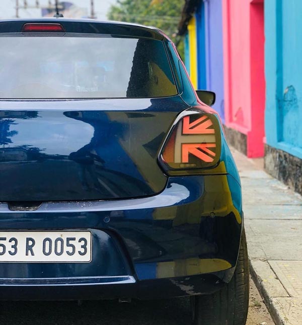Maruti Swift With Mini Cooper Taillights: मारुति स्विफ्ट में लगाई मिनी कूपर जैसी टेललाइट