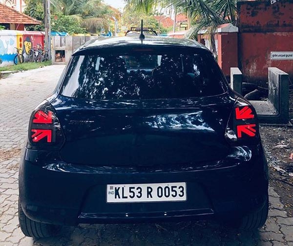 Maruti Swift With Mini Cooper Taillights: मारुति स्विफ्ट में लगाई मिनी कूपर जैसी टेललाइट