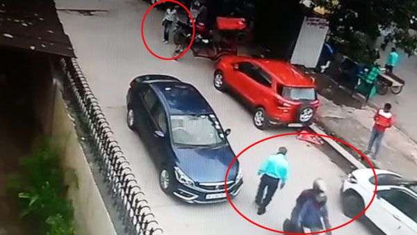 तीन स्कूटी सवार 6 लोगों ने इस शातिर तरीके से मारुति सियाज के चालक को लूटा, देखें वीडियो
