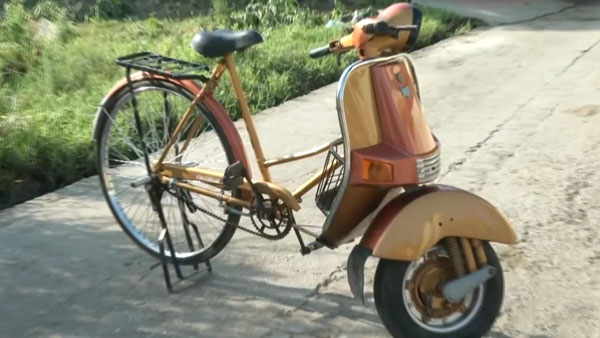 Student Builds Bicycle-Scooter During Lockdown: पंजाब आठवीं के बच्चे ने स्कूटर जैसे दिखने वाली साइकिल बनाई