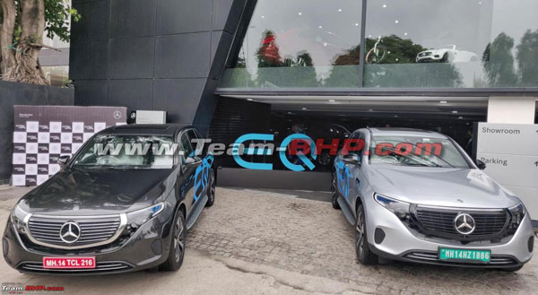 Mercedes EQC 400 Spotted At Dealership: मर्सिडीज ईक्यूसी 400 इलेक्ट्रिक एसयूवी डीलरशिप पर दिखी
