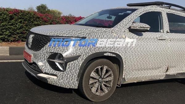 MG Hector Plus 7 Seater: एमजी हेक्टर प्लस का 7 सीटर वर्जन टेस्टिंग करते हुई आई नजर