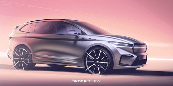 New Skoda Electric SUV: स्कोडा ने नई इलेक्ट्रिक एसयूवी का स्केच किया जारी, देखें
