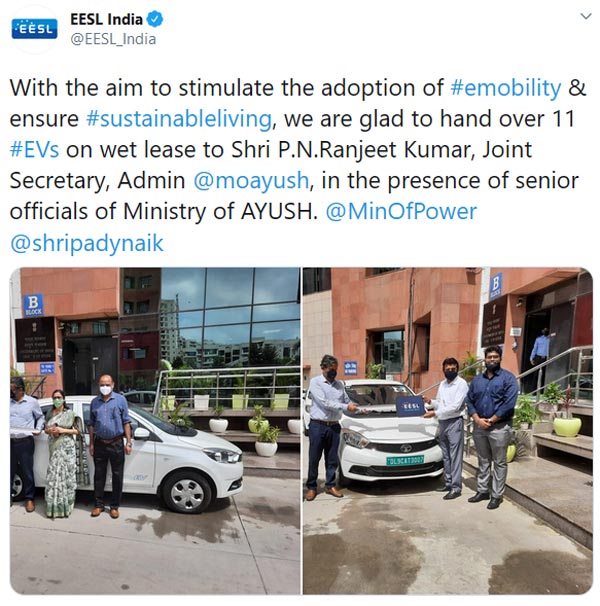 Tata Tigor EV Delivered: टाटा मोटर्स ने आयुष मंत्रालय को डिलीवर की टिगोर इलेक्ट्रिक कारें
