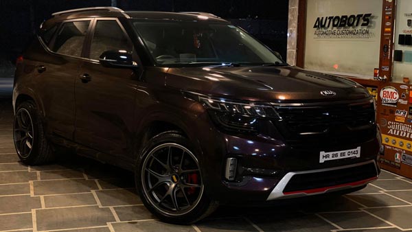 Kia Seltos Modification: किया सेल्टोस बॉडी रैप व नए अलॉय व्हील में लग रही इतनी शानदार
