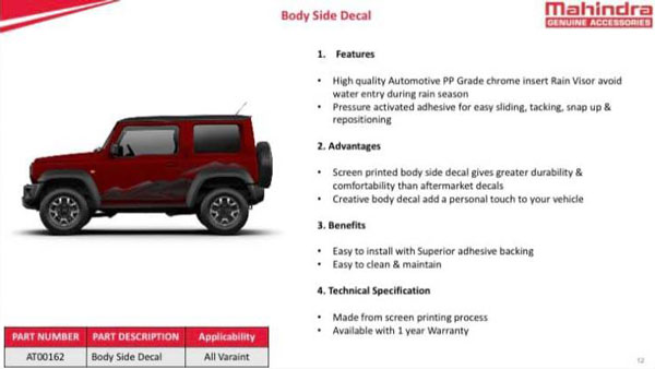 new-mahindra-thar-official-accessories-revealed-details