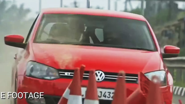 Volkswagen Polo Seen In A Action Shoot: फाॅक्सवैगन पोलो पर फिल्माया गया एक्शन सीन, देखें वीडियो