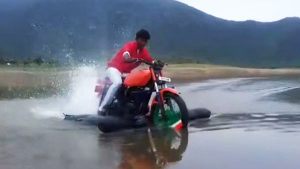Engineering Student Made Amphibious Bike: 19 साल के लड़के ने बनाई पानी में चलने वाली बाइक, देखें वीडियो