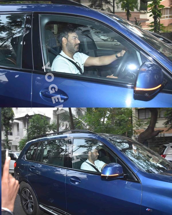 Ajay Devgan Spotted Driving BMW X7: बीएमडब्ल्यू एक्स7 चलाते दिखे अजय देवगन, देखें तस्वीरें