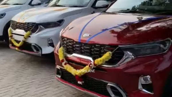 Kia Sonet Delivery: डीलर ने एक साथ डिलीवर की 25 किया साॅनेट कारें, हो रही है बंपर बिक्री
