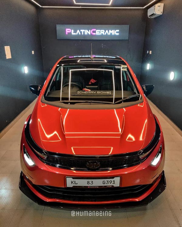 Tata Altroz Modification: शानदार सेरामिक पेंट में दिखी टाटा अल्ट्रोज, देखें तस्वीरें