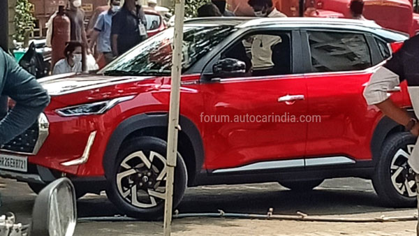 Nissan Magnite Spotted: निसान मैग्नाइट टीवीसी शूट के दौरान आई नजर, सामने आई नई जानकारी