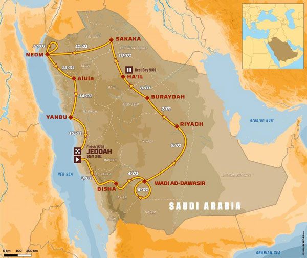 2021 Dakar Motorsport Rally Map: 2021 डकार रैली का रूट मैप हुआ जारी