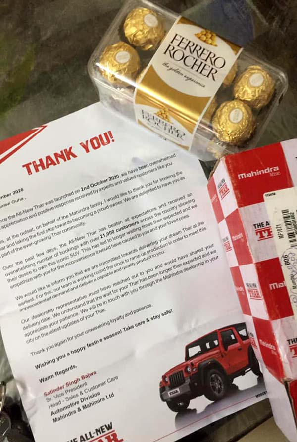 Mahindra Thar Owners Get Chocolate Box: महिंद्रा थार के ग्राहकों को मिले चॉकलेट बॉक्स, जानें क्यों