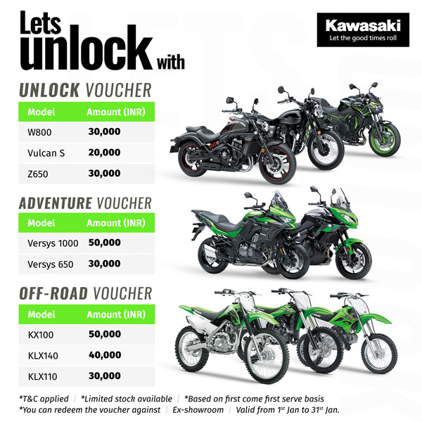 Kawasaki January 2021 Offers: कावासाकी की बाइक पर पाएं 50,000 रुपये तक का ऑफर, जानें