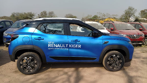 Renault Spotted With Brown Color: ब्राउन पेंट स्कीम के साथ डीलरशिप पर नजर आई रेनॉल्ट काइगर