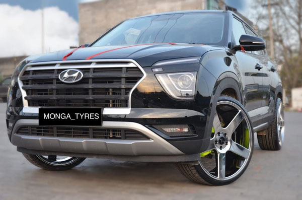 2020 Hyundai Creta Modification: नई हुंडई क्रेटा में लगाए 22-इंच के आफ्टरमार्केट अलॉय व्हील, देखें