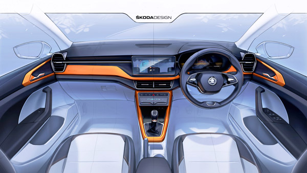 Skoda Kushaq Interior Sketch Released: स्कोडा कुशाक के इंटीरियर का आधिकारिक स्केच जारी, जल्द लॉन्च