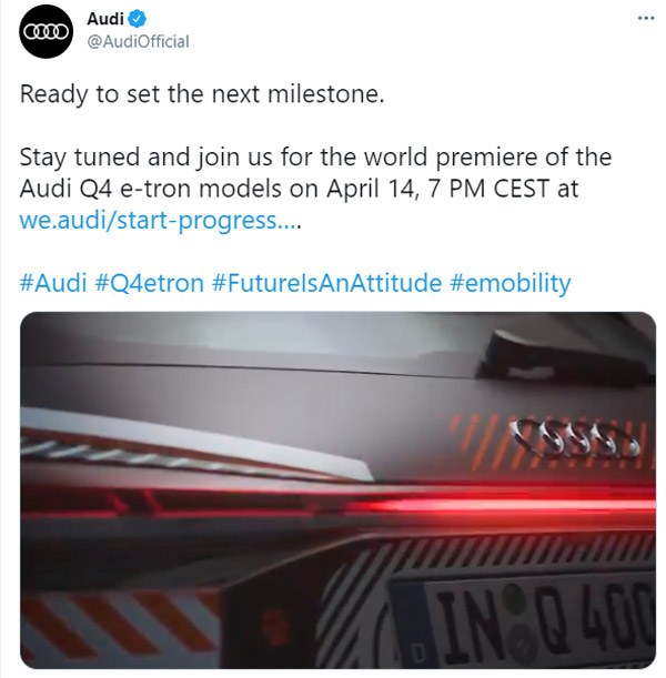 Audi Q4 e-Tron And Q4 e-Tron Sportback: ऑडी क्यू4 ई-ट्राॅन और क्यू4 ई-ट्राॅन स्पोर्टबैक 14 अप्रैल को होगी पेश