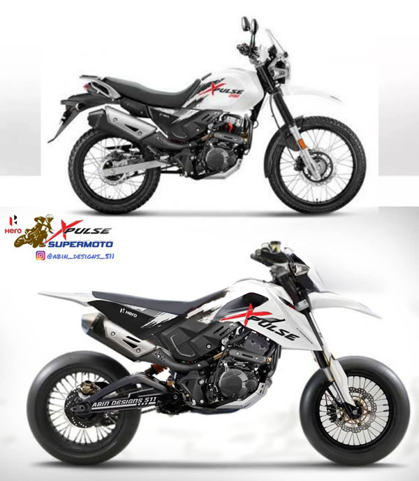 Hero Xpulse 200 Modification: हीरो एक्सपल्स 200 को दिया सुपरमोटो बाइक जैसा लुक, देखें शानदार लुक