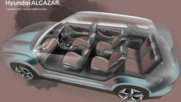 Hyundai Alcazar 7-Seater Teased: हुंडई अल्काजार एसयूवी का नया टीजर जारी, कल किया जाएगा पेश